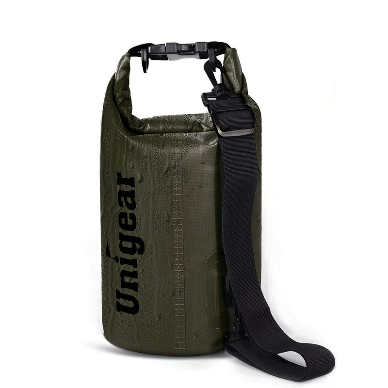 Unigear Dry Bag Waterproof, Floating and Lightweight Bags for Kayaking, Boating, Fishing, Swimming and Camping with Waterproof Phone Case Army Green 2L - BeesActive Australia