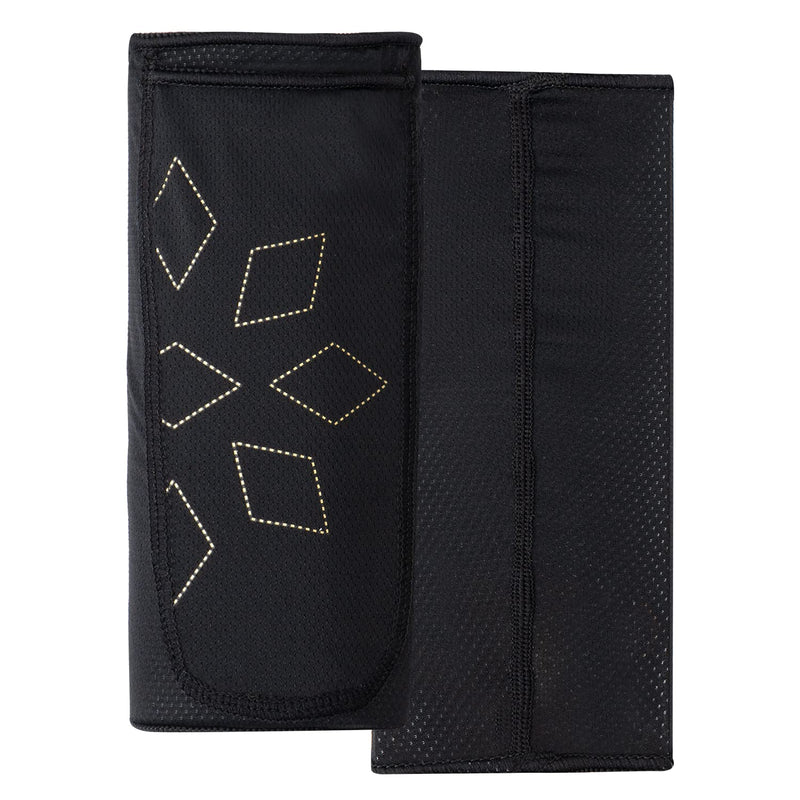 RIP-IT Womens Cut Slip-in Soccer Shin Guards - Includes Moisture Management Lined Padding Black & Gold Large - BeesActive Australia