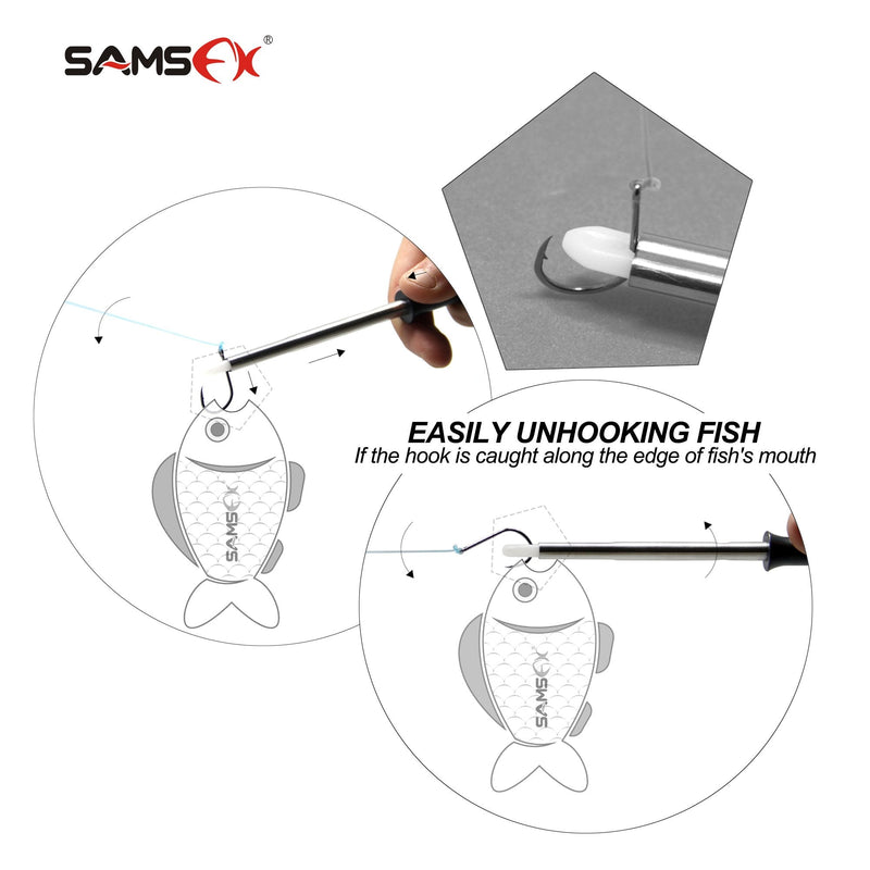 SAMSFX Fishing Dehooker Hook Remover Squeeze Extractor Saltwater Stainless Steel Fish Hook Tools 7" Pen Shape - BeesActive Australia