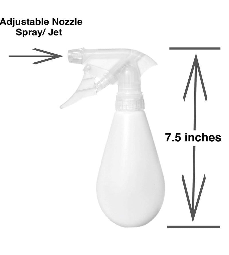 2 Empty Spray Bottles - Hair Plants Pet Puppy Dog Cat Kitten Training Sanitizing Cleaning Solutions Small White Clear Colorless Squirt Bottle Powerful Jet Stream or Fine Mist 12 Ounce - BeesActive Australia