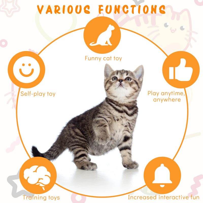 8 Pcs Doorway Cat Toys Indoor Feather Cat Toys Door Hanger Cat Toys Interactive Hanging Cat Toys Dragonfly Little Mouse Toys Retractable Cat Teaser Toys Kitten Toys for Play, 6 Styles Cute Style - BeesActive Australia