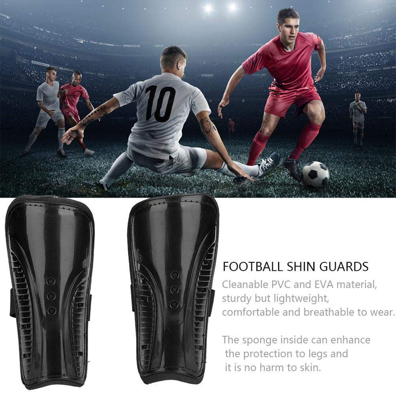 1 Pair Adult Youth Child Soccer Shin Guards, Lightweight and Breathable Football Shinguards Soccer Ball Shin Pads Sports Legs Protector Dual Strap Design for Kids Teenager 4 Colors(Black) shin gu - BeesActive Australia