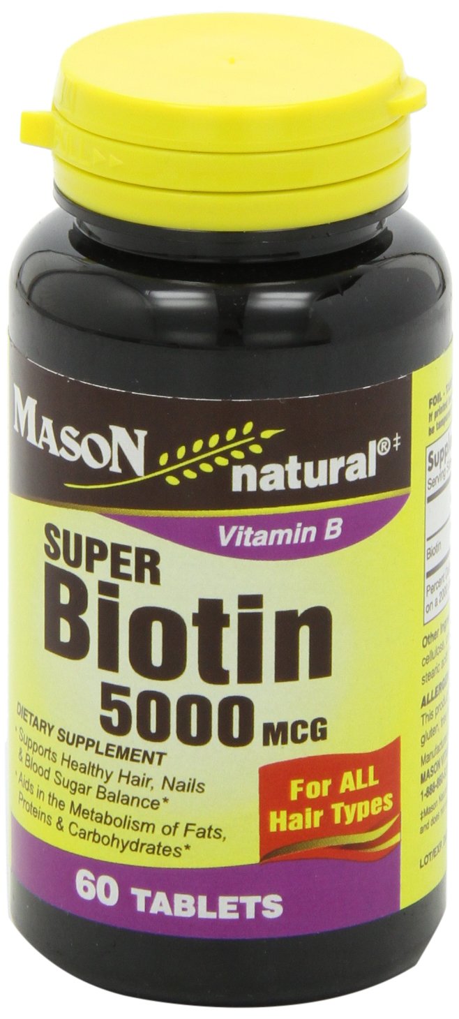 Mason Natural Super Biotin 5000 Mcg, 60 Tablets - BeesActive Australia