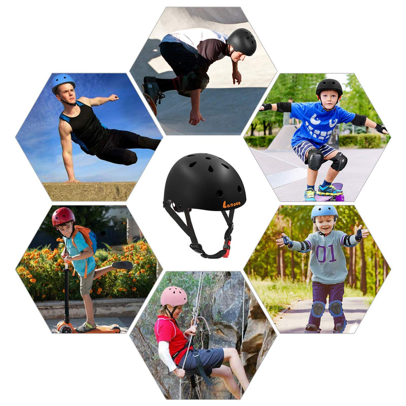 Toddler Helmet Kids Knee Pads for 2-8 Years Toddler Youth Bike Skateboard Helmet Knee Elbow Wrist Pads for Roller Bicycle Bike Skateboard and Other Extreme Sports Activities Black Small - BeesActive Australia