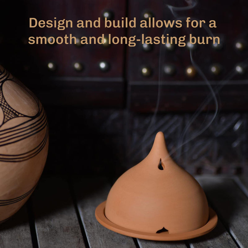 SENTJO Premium 100% Hand-Made Ceramic Incense Burner, Incense Holder, Aromatherapy, Home Decor, Backflow Incense Powder, Cones and Stick, Made in France, (Metalllic Black)) Metallic Black - BeesActive Australia