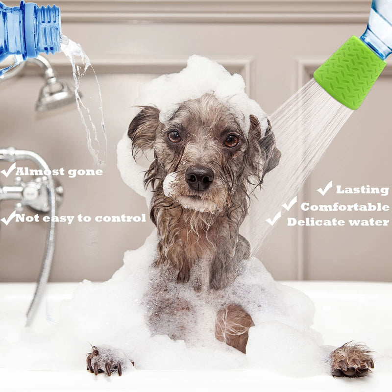 Bongpuda Portable Outdoor Dog Shower Heads Attachment, Pet Grooming Tool, Dogs Accessories for Traval Beach and Camping, Dog Hiking Bathing Gear - Fits 2 Liter Soda Bottles - Dog Shower Cap Orange - BeesActive Australia