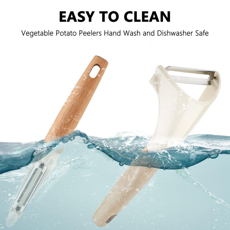 Potato Peelers Stainless Steel Swivel Peelers Y-Shaped and I-Shaped Peeler Set of 2,Vegetable Carrot Fruit Peelers for Kitchen - BeesActive Australia