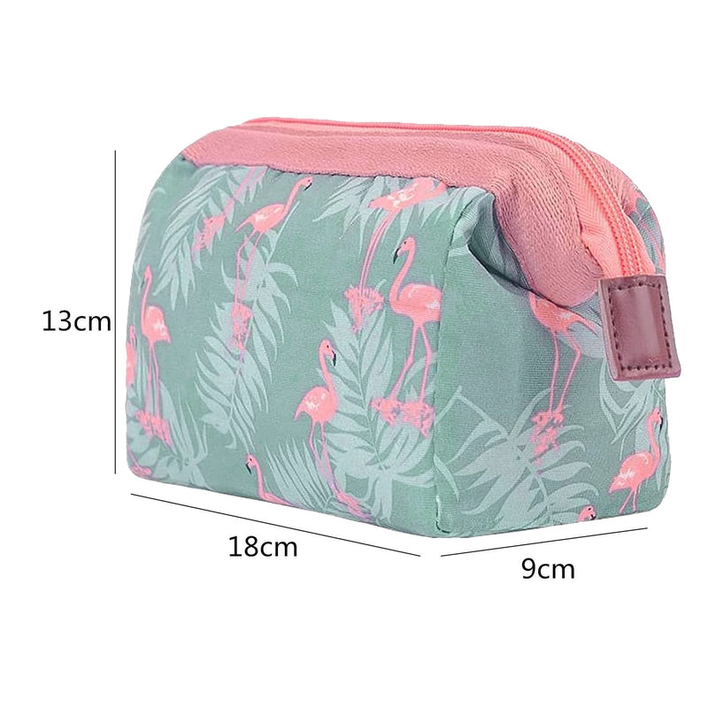 DWE Makeup Bags, Travel Cosmetic Bags Brush Pouch Toiletry Wash Bag Portable Travel Make Up Case Pouch for Women Girls (Flamingo) Flamingo - BeesActive Australia
