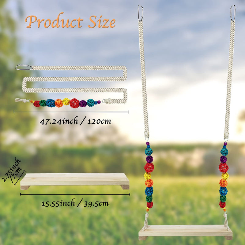 Chicken Swing,Chicken Perch,Wood Stand for Chick,Ladder Toys for Bird,Handmade Coop Swing for Chicken Bird,Parrot,Hens,Small Parakeets,Cockatiels,Macaws,Large Pet, Safe and Relief of Stress - BeesActive Australia