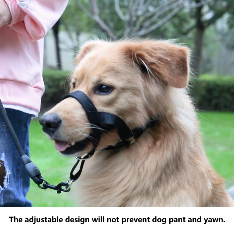 wintchuk Dog Head Collar with Soft Fabric, Head Harness Stops Dog Pulling, Head Leash for Small Medium Large Dogs Walking (Green) Green - BeesActive Australia