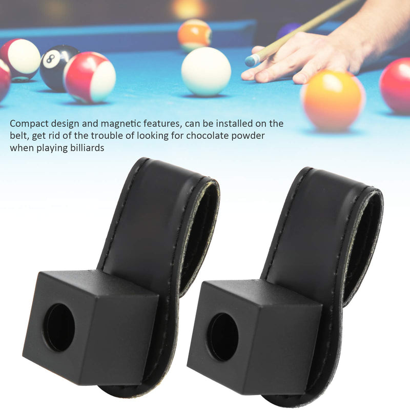2Pcs Billiard Chalk Holder,Pocket Pool Chalk Holder Cue Magnetic Belt Clip Compact And Delicate Stitching Billiards Accessories - BeesActive Australia