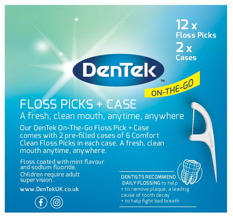 DenTek 3-in-1 on the Go Floss Picks & Cases, ideal for easy dental hygiene on the go as you travel - BeesActive Australia