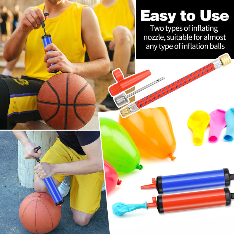 FGBNM Ball Pump Kit, Basketball Pump Air Pump with 20pcs Needles, Nozzle and Extension Hose, Air Ball Pump for Soccer Basketball Football Volleyball Swim Ring Balloon - BeesActive Australia