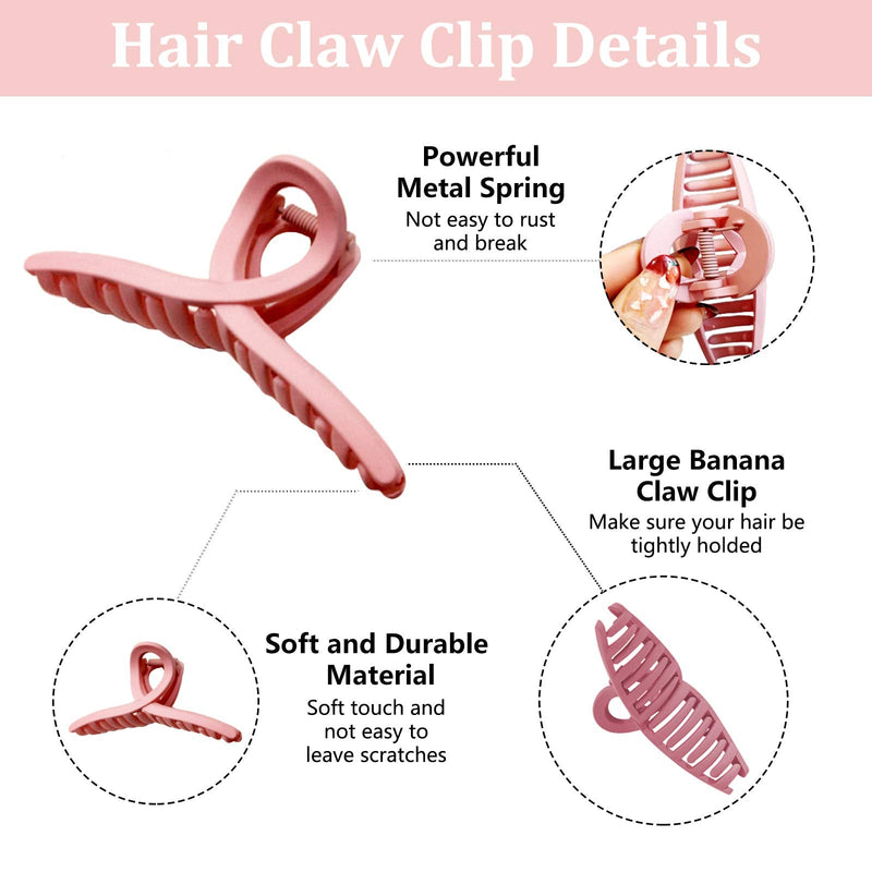 6 Pcs Hair Claw Clips, Strong Hold Hair Jaw Clamp Clip Hair Styling Accessories for Women and Girls - BeesActive Australia