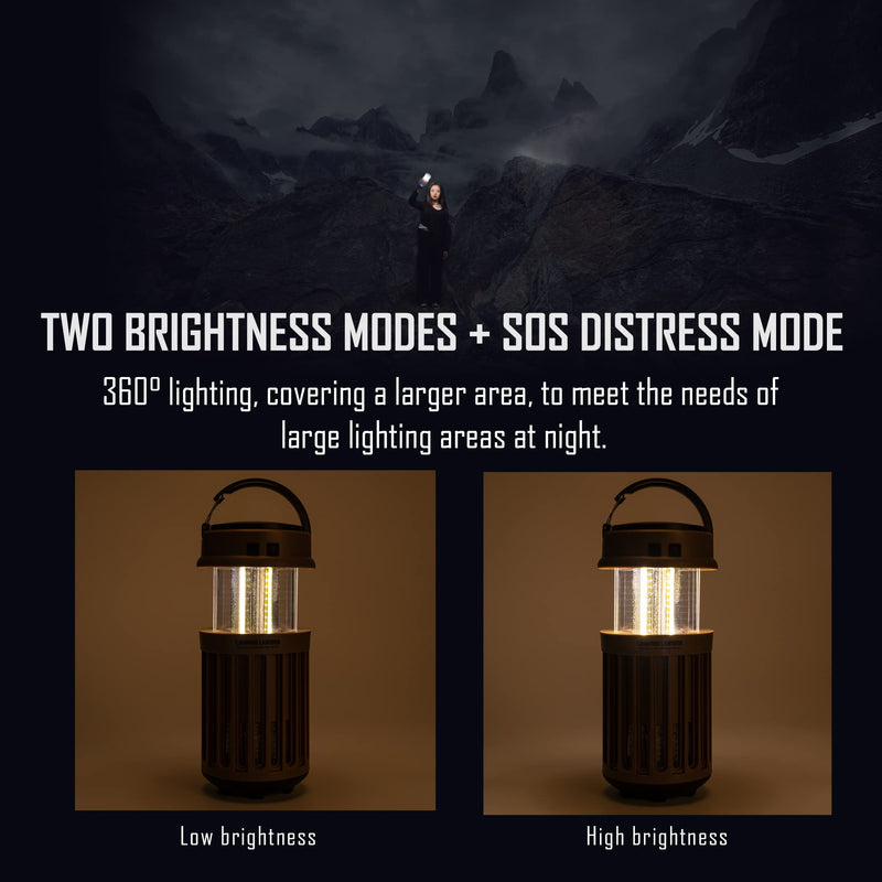 VIPERADE Rechargeable LED Camping Lantern with 4 Models Battery Powered 300 Lumen, Lightweight Waterproof Lantern Flashlight for Camping, Hiking, Fishing, Hurricane, Emergency, Outdoor Survival - BeesActive Australia