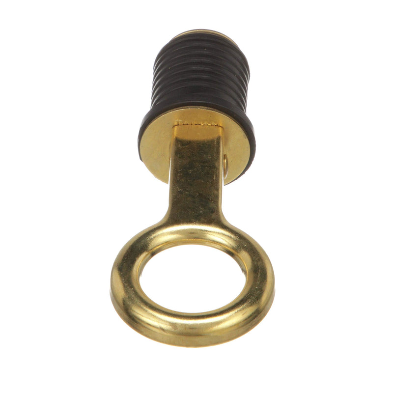 Attwood 7524A7 Snap-Handle Drain Plug, For 1-Inch-Diameter Drains, Locks in Place, Brass Handle, Rubber Plug - BeesActive Australia