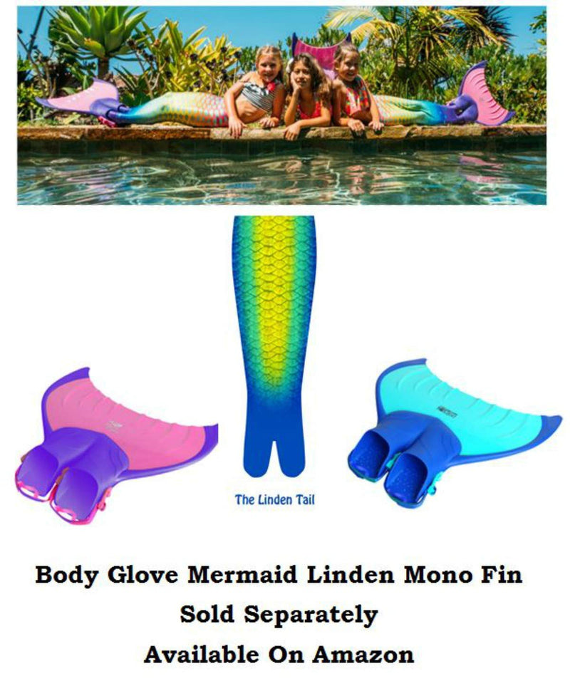 Body Glove Swim Tail by Mermaid Linden Linden Mermaid Tail Seaglass XS, X-Small - BeesActive Australia