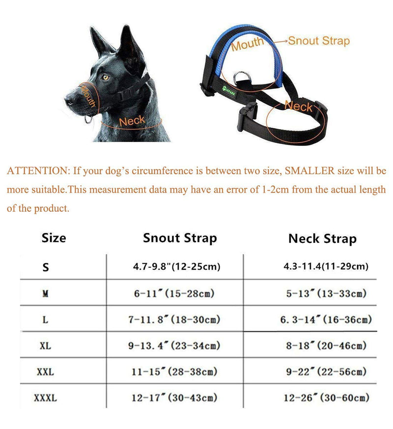 Nylon Dog Muzzle for Small,Medium,Large Dogs Prevent from Biting,Barking and Chewing,Adjustable Loop L Black - BeesActive Australia