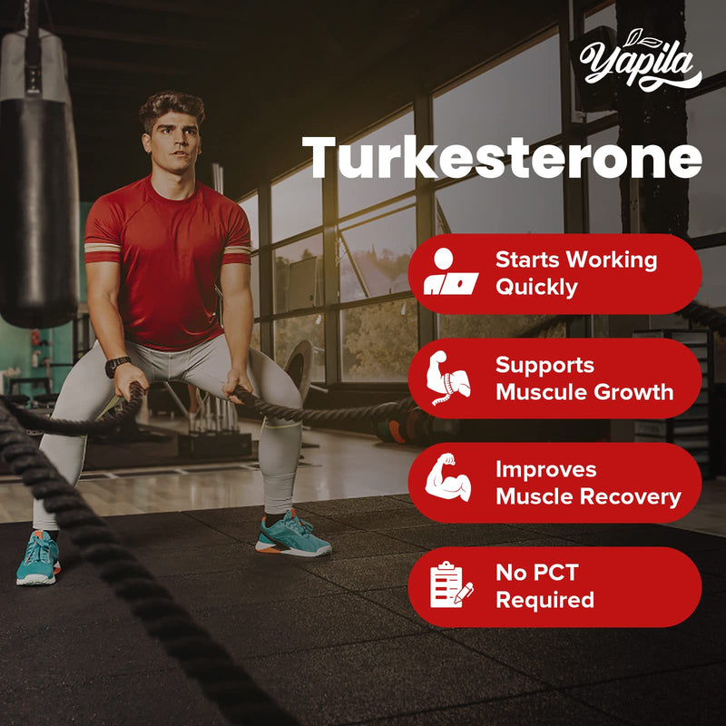 Turkesterone Supplement - 1200mg Ajuga Turkestanica Extract Standardized to 20% Turkesterone,Max Strength for Bodybuilding,60 Vegan Capsules 60 Count (Pack of 1) - BeesActive Australia