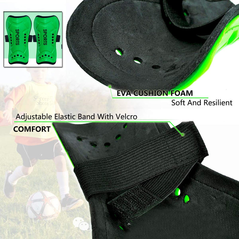 Ralleyfun Youth Soccer Shin Guards for Kids Child Calf Protective Gear Soccer Equipment Soccer Shin Pads Calf Sleeves Protection for Boys Girls Kids Youth Toddler Children Teenagers Adult Orange S 3'3 - 3'9 - BeesActive Australia