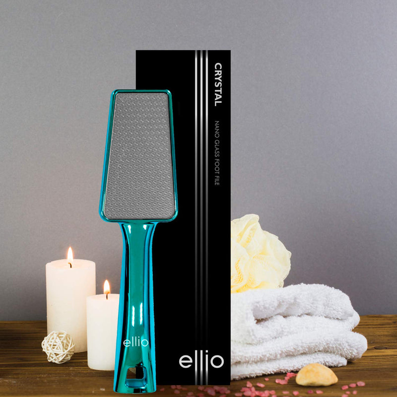 Ellio Crystal Nano Glass Double Sided Wet/Dry Foot File - Callus Remover Premium Pedicure Tool (1 Piece) - BeesActive Australia