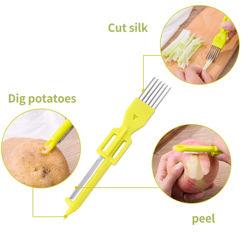 2 Packs Herb Scissors Set - Herb Scissors with 5 Blades and Cover, Herb shears with 3 Blades, Shred Silk Knife, Cool Kitchen Gadgets for Cutting Fresh Garden Herbs. Also Used for Cutting Paper.… Green and Green - BeesActive Australia