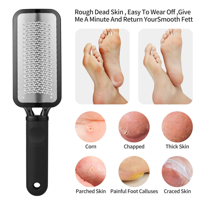 Foot Scrubber, bedace Callus Remover For Feet,Professional Foot File For Dead Skin,Pedicure Supplies Stainless Steel Heel Scraper For Feet, Can Be Used On Both Dry and Wet Feet. - BeesActive Australia