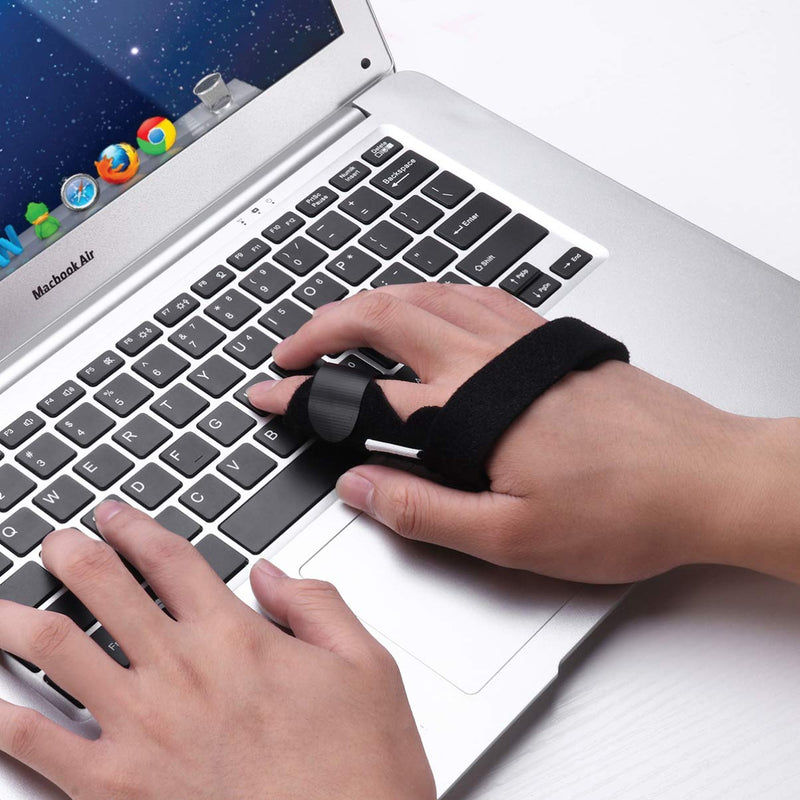 CLISPEED Trigger Finger Splint Finger Splint Support Adjustable Fixing Belt with Built-in Aluminium One Size (Black) - BeesActive Australia