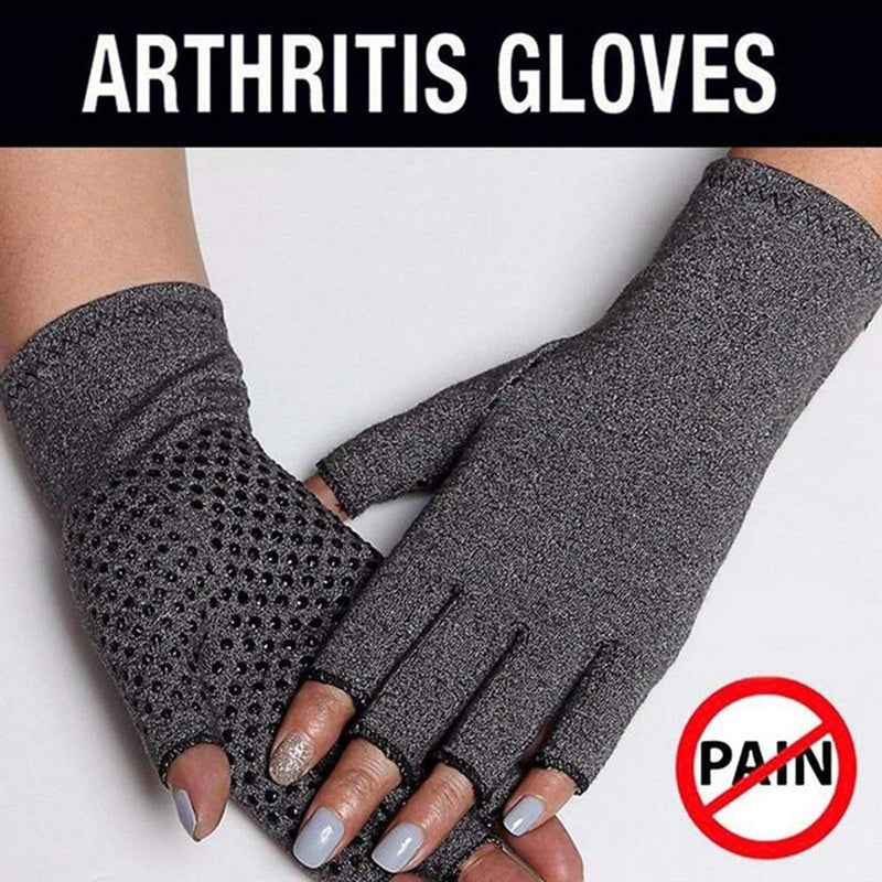 RZJZGZ 2 Pairs Fingerless Anti-Arthritis Gloves for Women & Men, Providing Warmth and Compression to Help Increase Circulation Hand Pain Relief and Promoting Healing, Carpal Tunnel Gloves (L) L (Pack of 4) - BeesActive Australia