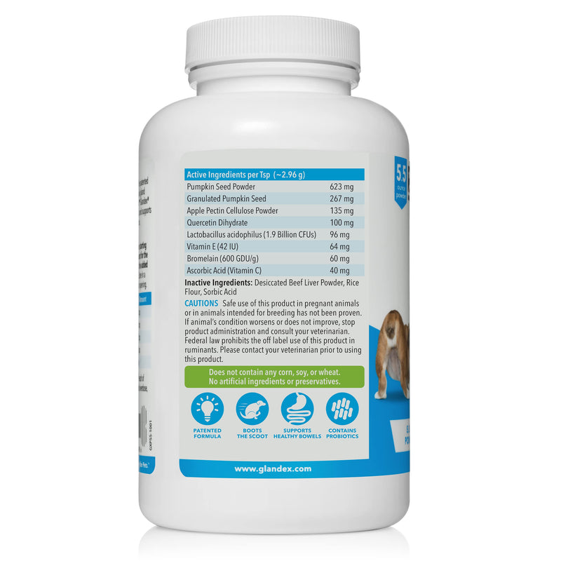 Glandex Dog Fiber Supplement Powder for Anal Glands with Pumpkin, Digestive Enzymes & Probiotics - Vet Recommended Healthy Bowels and Digestion - Boot The Scoot by Vetnique Labs Beef Liver 5.5 oz - BeesActive Australia