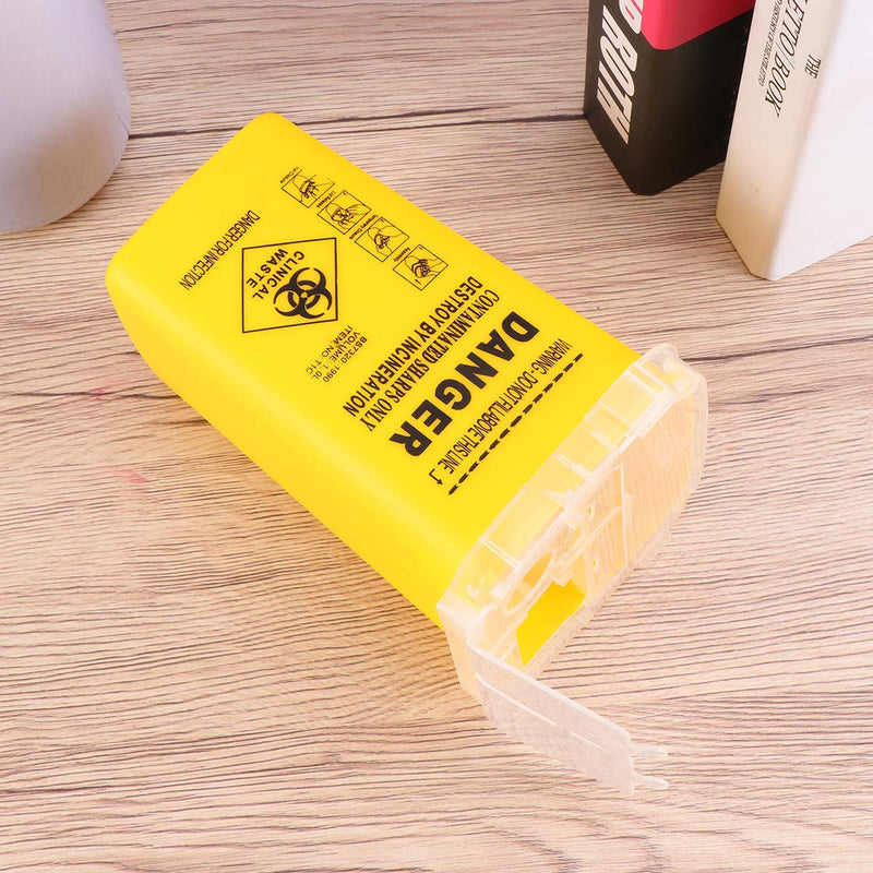 Sharps Container Small Disposal Needle Plastic Medical Waste Bins Tattoo Accessories Yellow As Shown - BeesActive Australia