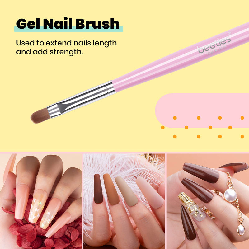 Beetles Nail Art Brushes Set, Gel Polish Nail Art Design Pen Painting Tools with Nail Extension Gel Brush, Builder Gel Brush, Nail Art Liner Brush and Nail Dotting Pen for Salon at Home DIY Manicure - BeesActive Australia