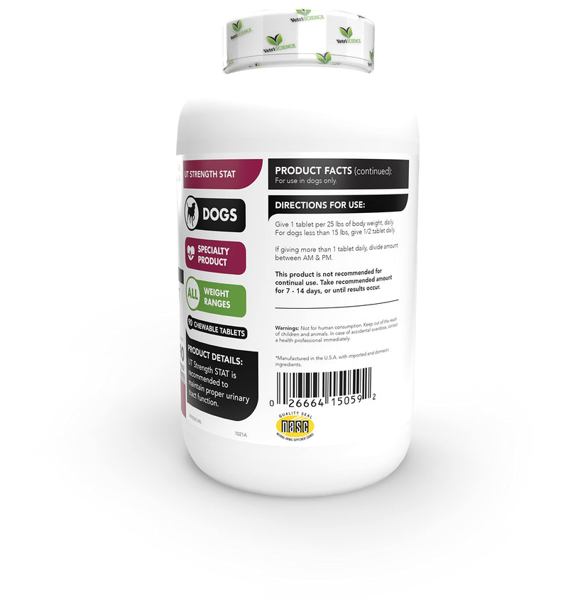 VETRISCIENCE Laboratories - UT Strength STAT for Dogs, Urinary Tract Support Supplement for Dogs, 90 Chewable Tablets - BeesActive Australia