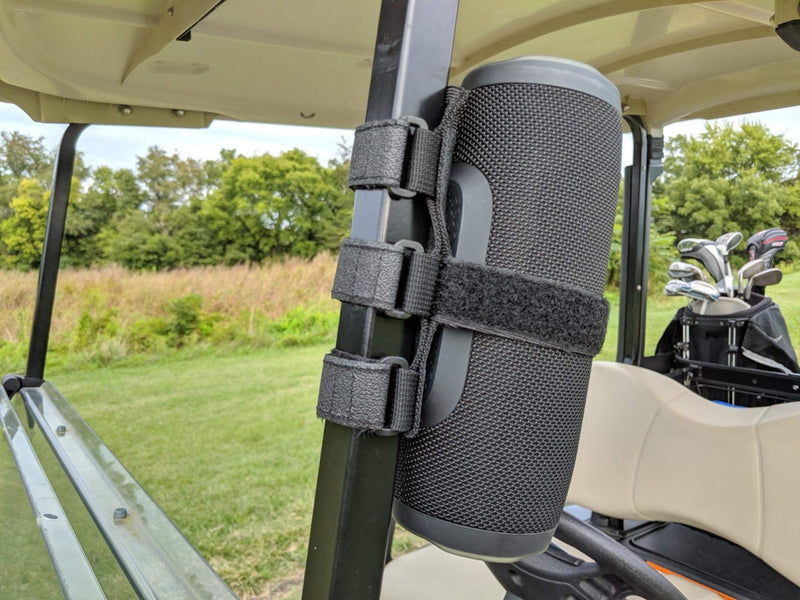 Newace Portable Speaker Mount Golf Cart Accessories Adjustable Strap Applicable to Railing/Frame/Bike Handlebar/Boat - BeesActive Australia