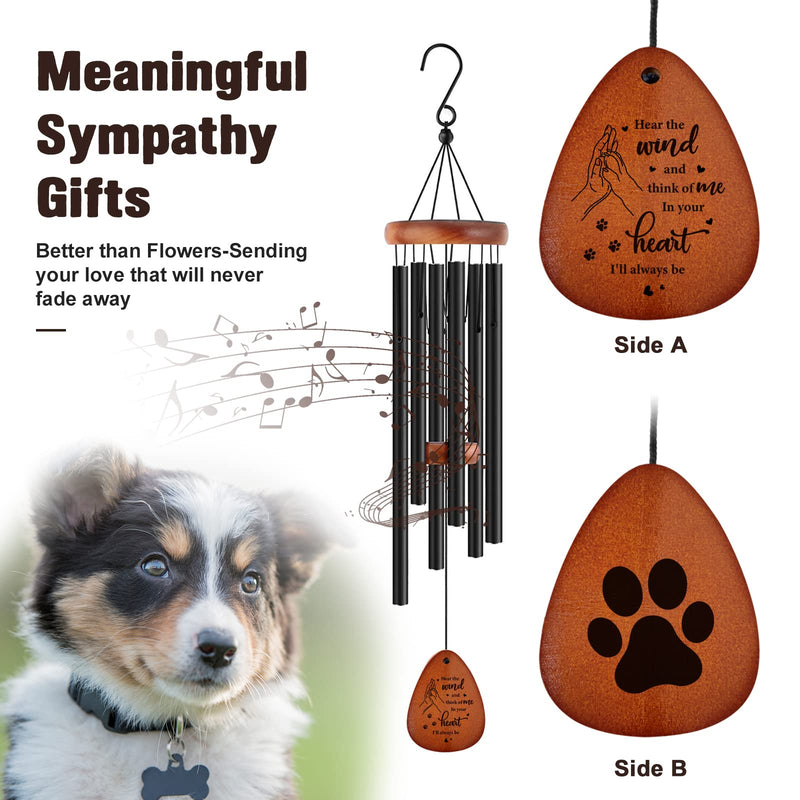 Pet Memorial Wind Chime - Memorial Wind Chimes for Loss of Dog, Sympathy Wind Chimes for Loss of Dog, in Memory of Dog Gifts (25.5 Inch) Hear the wind - BeesActive Australia