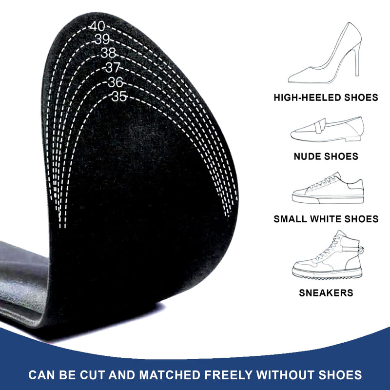 4D Orthotic Insoles - Soft Stress Relief 4D Memory Foam Insoles, Breathable Shoe Inserts Pads for Men Women - Orthotic High Arch Support for Massage, Plantar Fasciitis, Feet Heel Pain (Woman, Black) Woman - BeesActive Australia