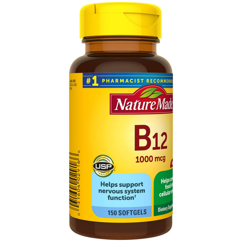 Nature Made Vitamin B12 1000 mcg Softgels, 150 Count Value Size for Metabolic Health 150 Count (Pack of 1) - BeesActive Australia