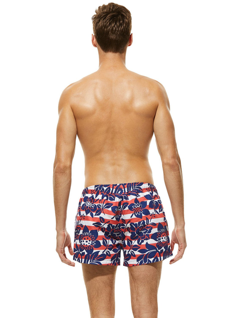 [AUSTRALIA] - SEOBEAN Mens Low Rise Sports Short Swimwear Board Shorts Large 81306 Red 