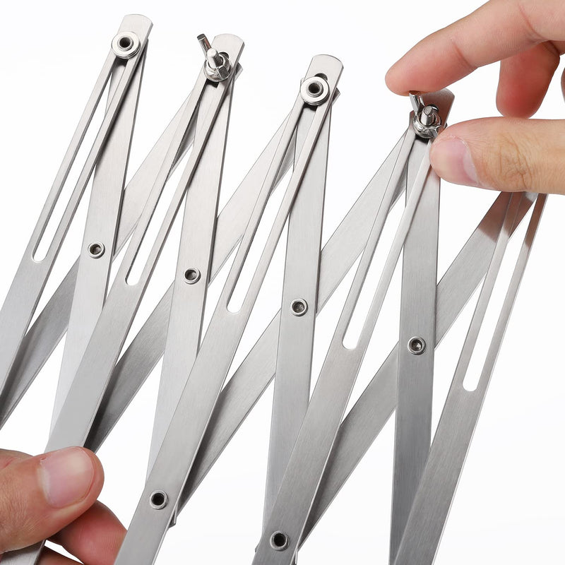 5 Wheel Pastry Cutter Stainless Steel Dough Cutter Expandable Pasta Cutter Roller Knife Multi-Round for Noodle Pizza Pie Crust Baking Cookie Divider 5 Wheel - BeesActive Australia