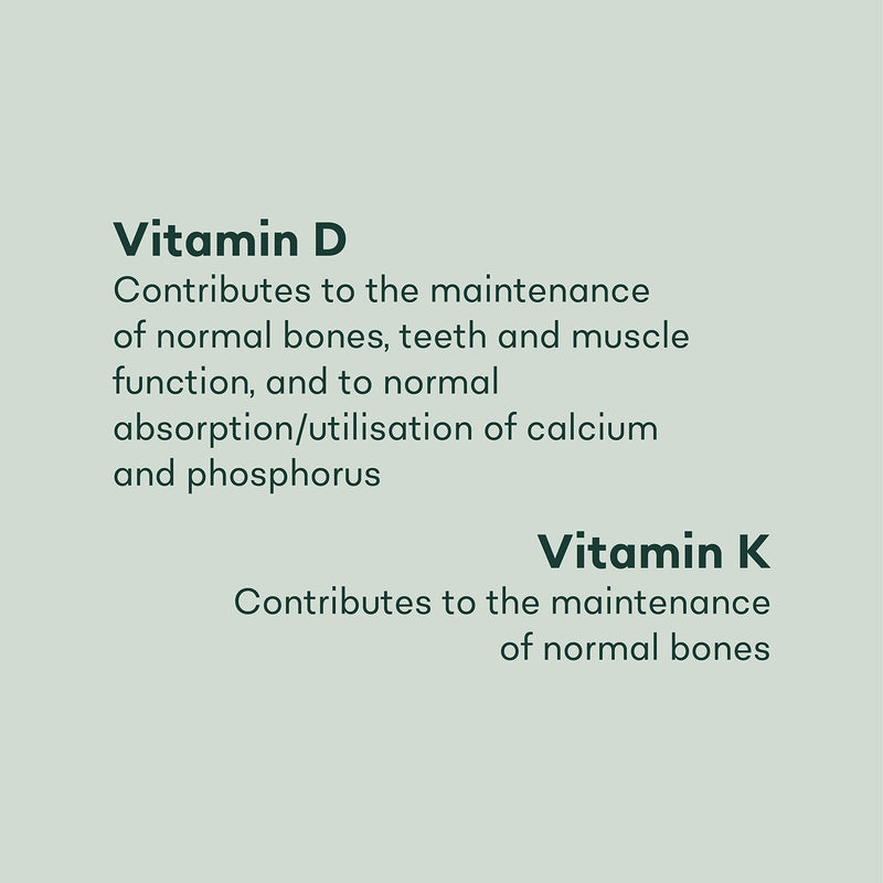 Calcium Carbonate and Vitamin D Tablets with Vitamin C and Vitamin K2 for Bones and Joints - High Strength Supplement for Men and Women - BeesActive Australia