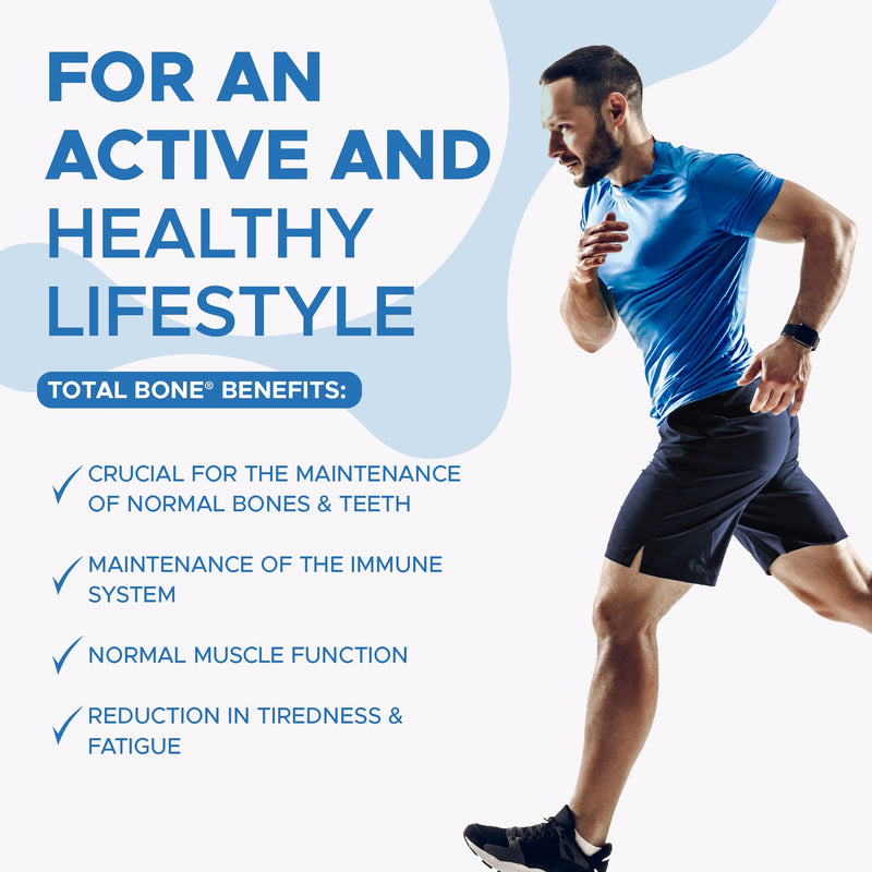 Total Bone� Calcium Mineral Complex, 180 Vegetarian Tablets (3 Month Supply), High Strength Osteo Tablets for Strong Bones & Teeth, Provides 100% NRV Calcium with Vitamin D, Zinc & Magnesium - BeesActive Australia