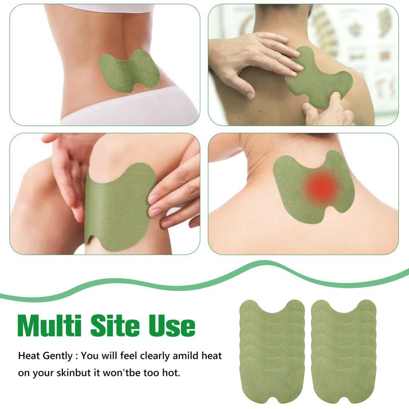 Pain Relief Patches 12PCS Knee Pain Relief Plasters Natural Chinese Herbal Wormwood Sticker Promote Blood Circulation Heat Patches for Shoulder Neck Back Knee Muscles Joints Arthritis Pain Relieving - BeesActive Australia