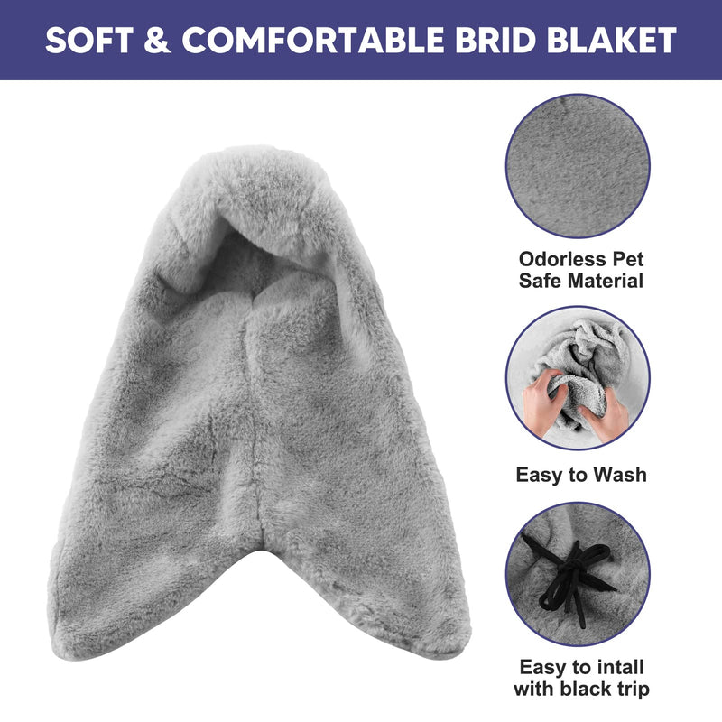 LOPERDEVE Bird Buddy Corner Fleece Bird Blanket Cozy Bird Bed Warmer Parrot House for Cage Hanging Hammock Toy for Greys Amazons Parakeet Cockatiel Conure Lovebirds Finch Canaries Medium - BeesActive Australia