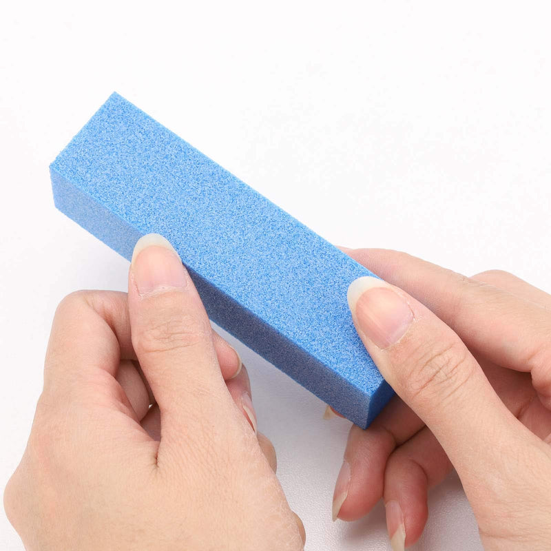 20 Pack Nail Buffers Blocks Sanding Buffing Nail Files Pedicure Manicure Tool 60/100 Grit (Bue) Blue - BeesActive Australia