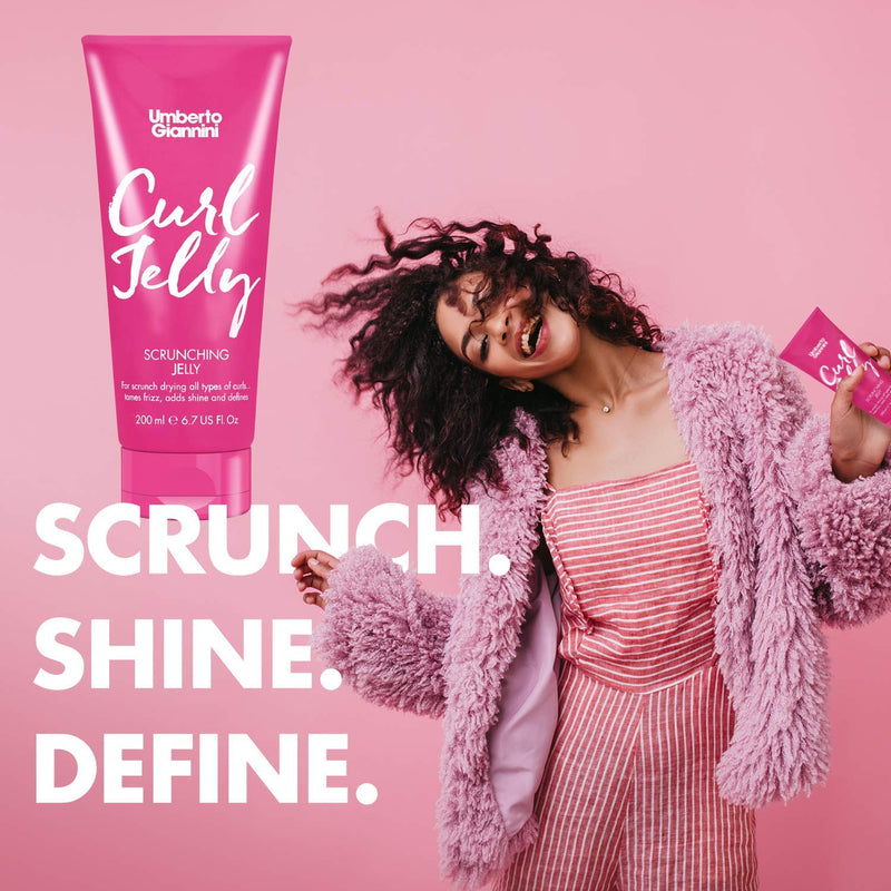 Umberto Giannini Curl Jelly Scrunching Jelly & Creme De Curl Control Cream Duo for Curly or Wavy Hair, Vegan & Cruelty Free, 2 Pack - BeesActive Australia