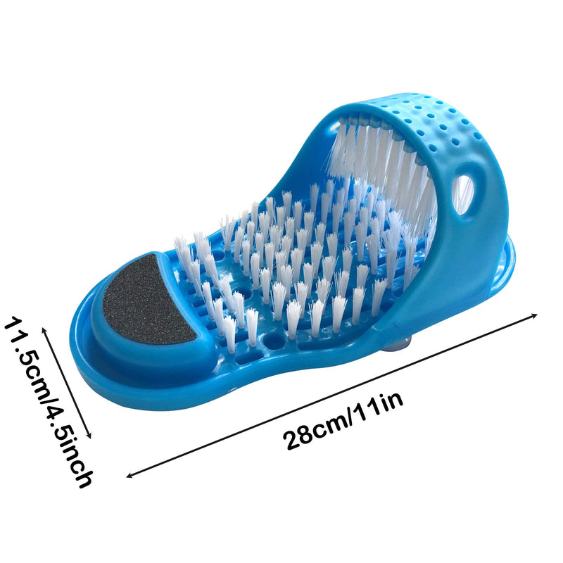 Evermarket Magic Feet Cleaner Simple Foot Scrubber Feet Shower Spa Easy Feet Cleaning Brush Exfoliating Foot Massager Slipper(Blue) Blue - BeesActive Australia