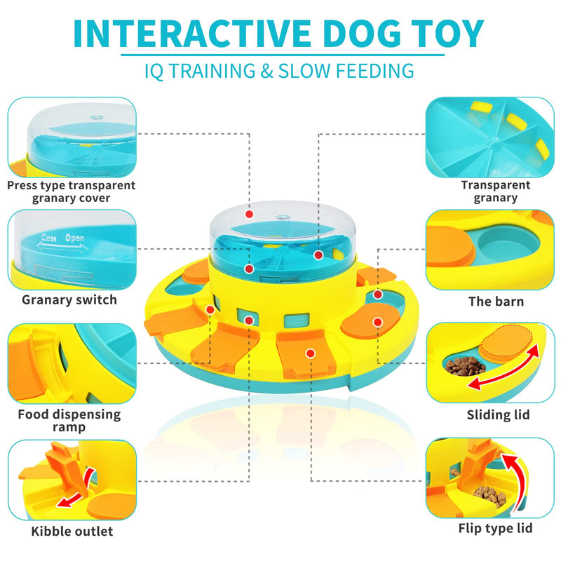 Holihoos Dog Puzzle Toys, Interactive Dog Toys for IQ Training & Mental Enrichment, Treat Food Dispensing Slow Feeding to Aid Pet Digestion Puzzle toy 2 in 1 A LEVEL 2 IN 1 - BeesActive Australia