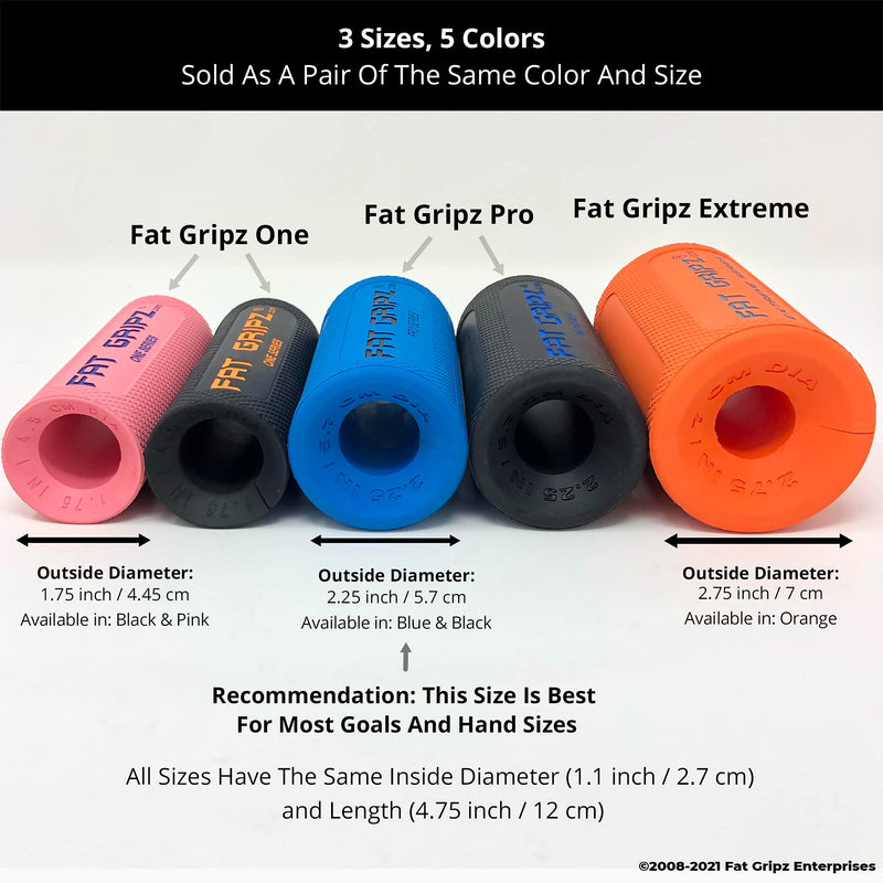 Fat Gripz One (1.75" Outer Diameter) Black/Orange - BeesActive Australia