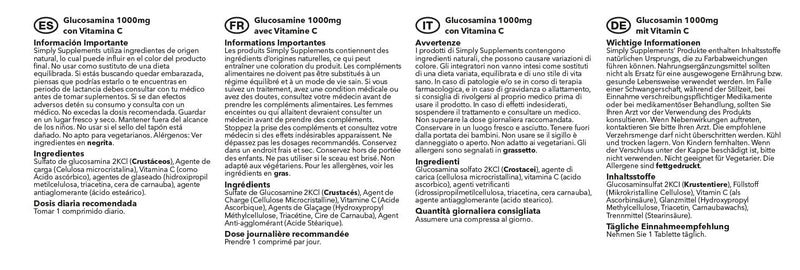 Glucosamine 1000mg with Vitamin C | Premium-Grade Glucosamine | 180+180 (360) Tablets | Manufactured in The UK - BeesActive Australia