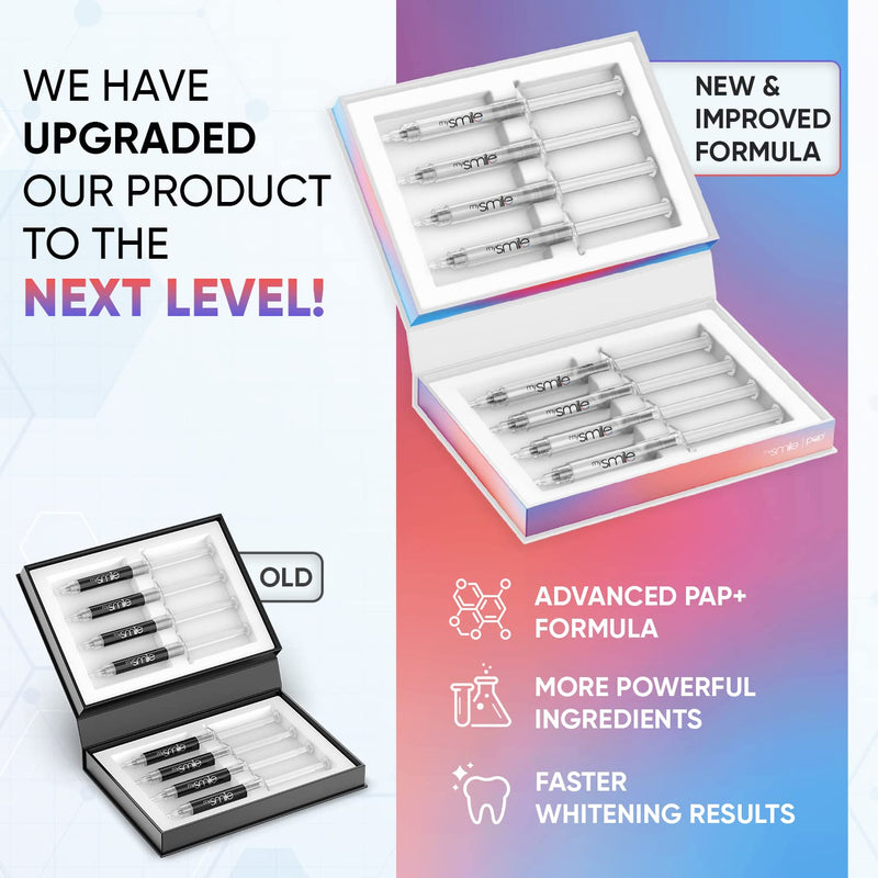 mysmile Teeth Whitening Gel Refills x 8 (3ml Each) - Sensitivity-Free & Peroxide-Free Pap+ Tooth Whitening Gel - 10 Min Stain Removal - Enamel-Safe Syringes - Vegan Teeth Whitener - BeesActive Australia